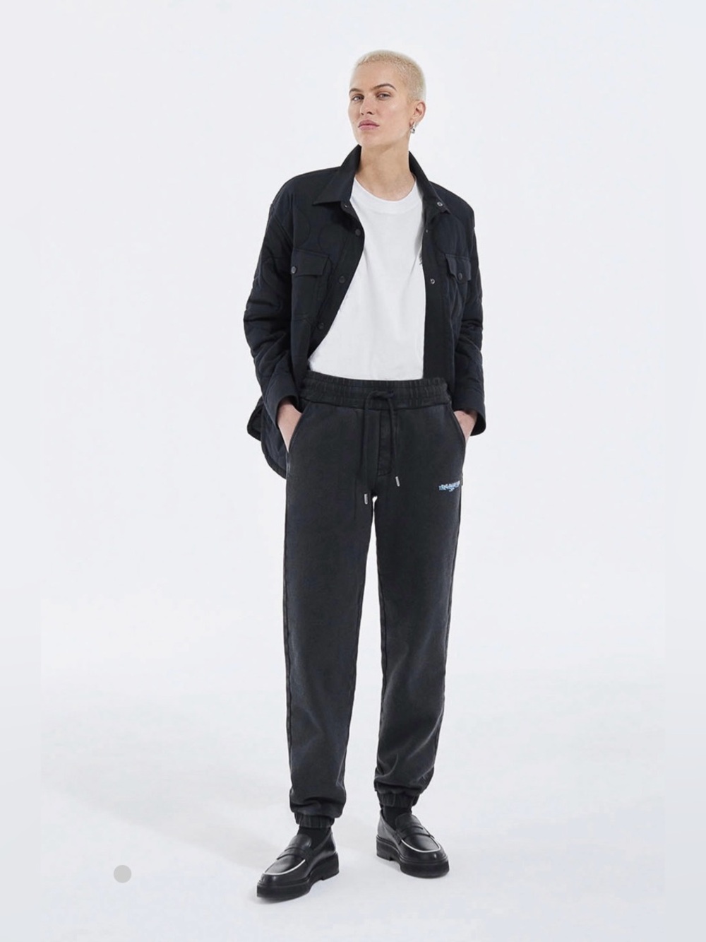 NWT The Kooples Women's Black Sweatpants with Logo Sz EU 2 / US 6 (M)